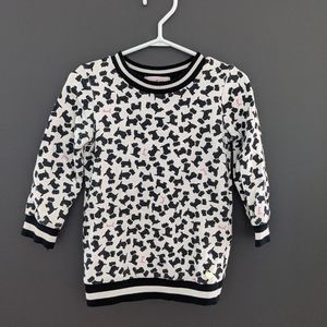 Juicy Couture dog print black & white sweater